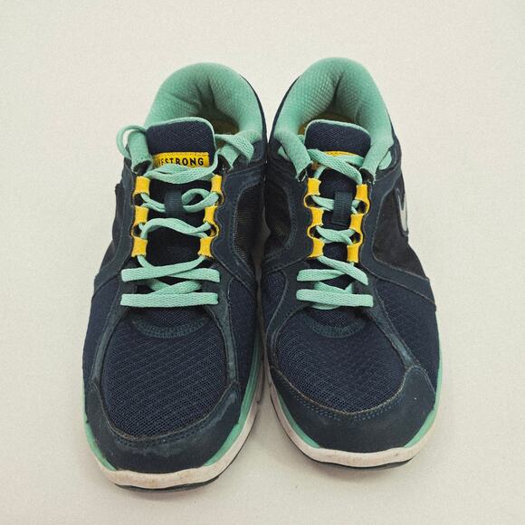 Nike Dual Fusion Livestrong Teal & Navy Running Shoes 554693-307 Women's 10 - Picture 2 of 9